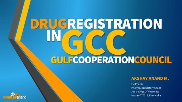 Drug Registration in GCC (Gulf Coop...