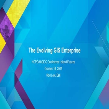 The Evolving GIS Enterprise