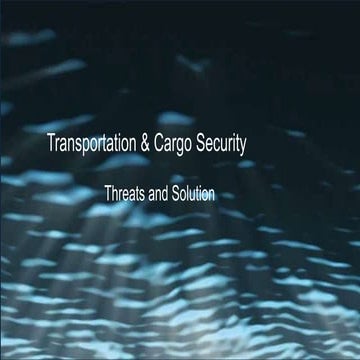 Cargo security | PDF
