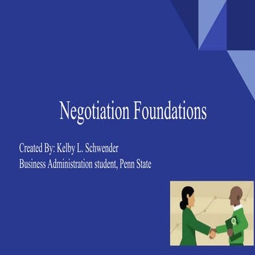 Negotiation foundations (x2)  