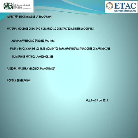 Diseño de situación de aprendizaje