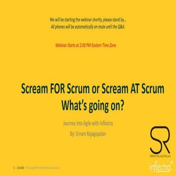 Scream FOR Scrum or Scream AT Scrum - What is going on?