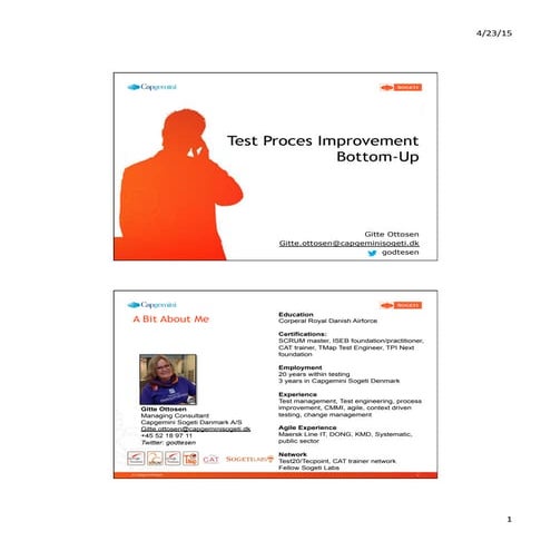 Improve Your Test Process from the Bottom Up