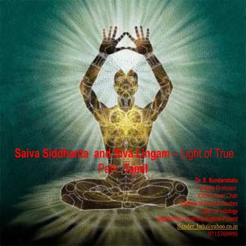 Saiva siddhanta  and Sivalingam – light of true path Tamil