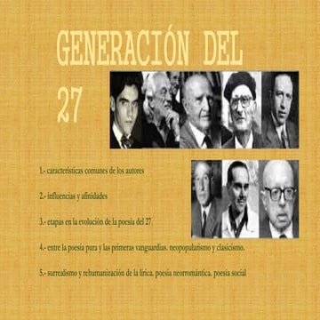 generación del 27: tendencias | PPTX