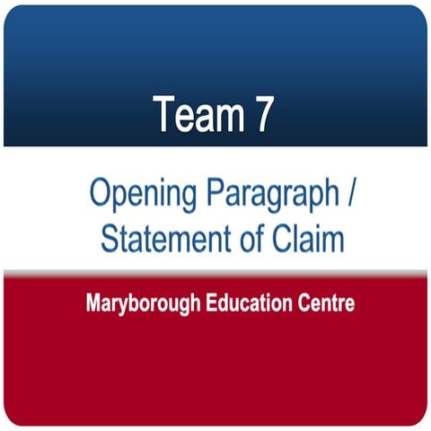 T7   statement of claim