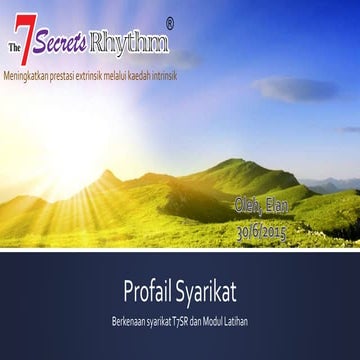 Profail Syarikat The 7 Secrets Rhythm, T7SR