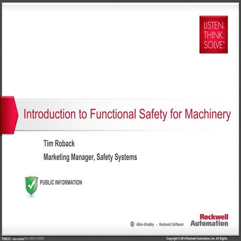 T89 introductiontofunctionalsafetyformachinery