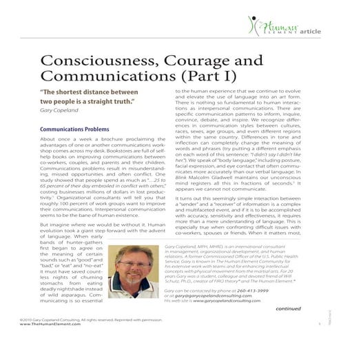Understand Consciousness, Courage and Communications (Part 1) in Detail - THE