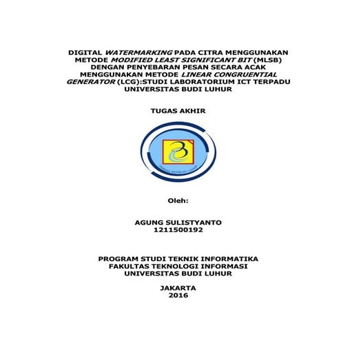 TA_Digital Watermarking Metode Modified Least Significant Bit