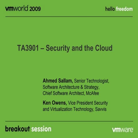VMWorld 2009 Presentation