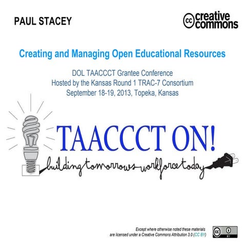 Creating and Managing Open Educational Resources