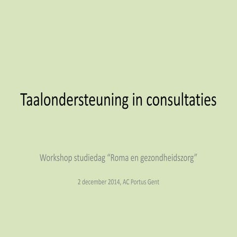 Taalondersteuning in consultaties