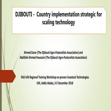 Djibouti—Country implementation strategic for scaling technology