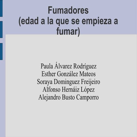 Tabaco en la adolescencia