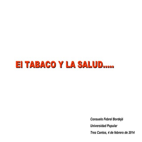 Tabaco y salud