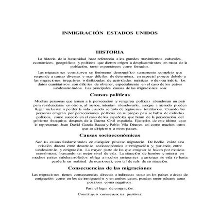 Inmigración Estados Unidos