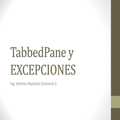 Tabbed pane y excepciones