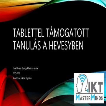 Tablettel támogatott tanulás aHhevesyben