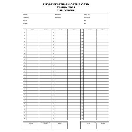 Tabel Langkah Catur | PDF