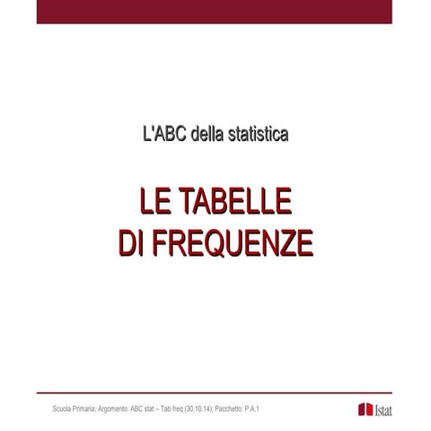 Tabelle di frequenza