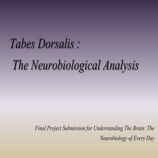 Tabes Dorsalis Final Project