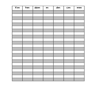 Tabla conversión unidades  medida