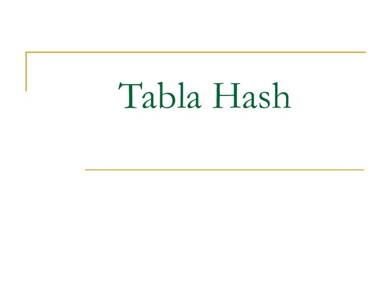Tabla hash