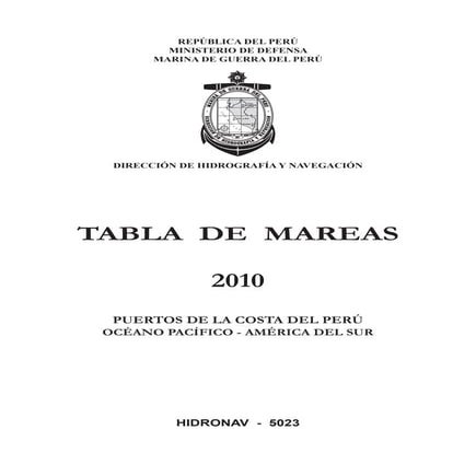 Tabla mareas