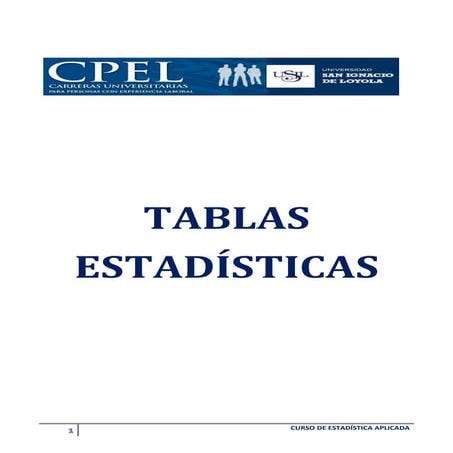Tablas estadísticas