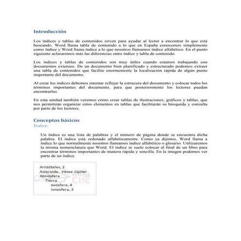 Tablas de contenidos para combinar de mau