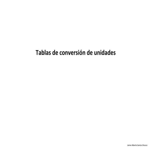 Tablas de conversión de unidades