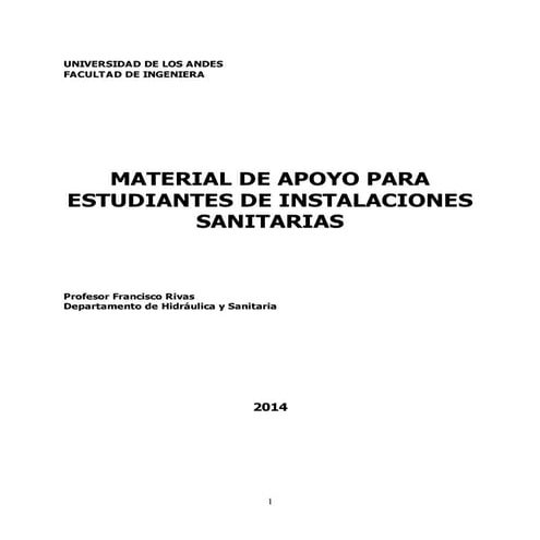 Tablas de instalaciones sanitarias