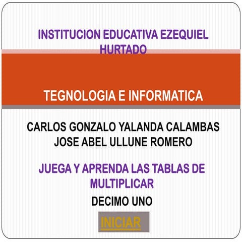 Tablas de multiplicar