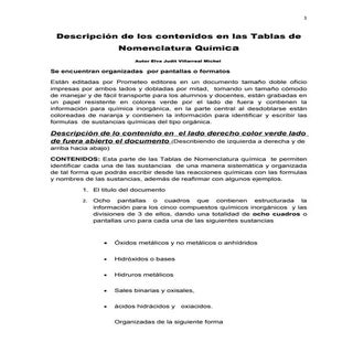 Tablas de nomenclatura