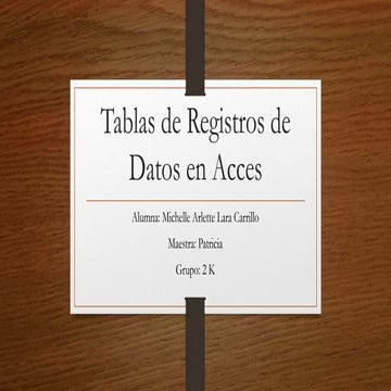 Tablas de registros de datos en acces