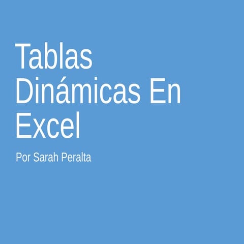 Tablas dinamicas
