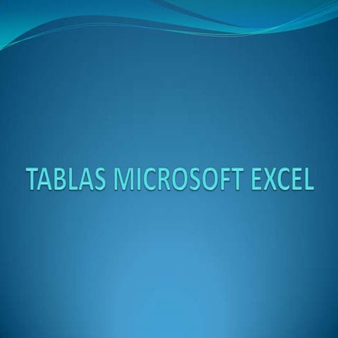 Tablas microsoft excel