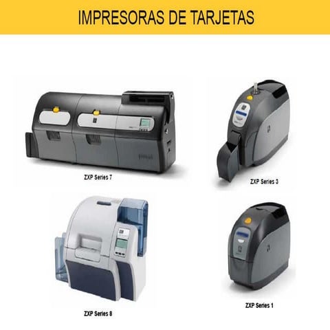 Tabla impresoras de tarjetas Zebra