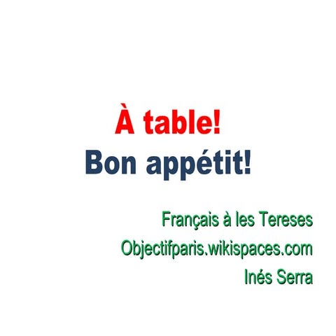 à Table!
