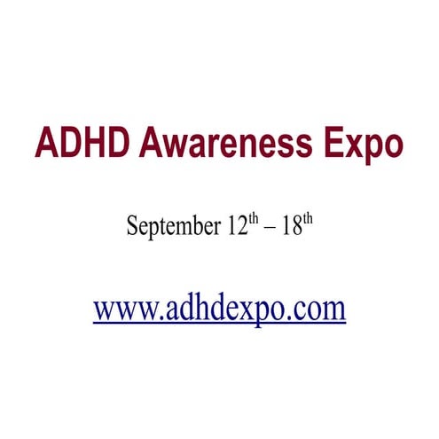 ADHD Awareness Expo Take 1 Table