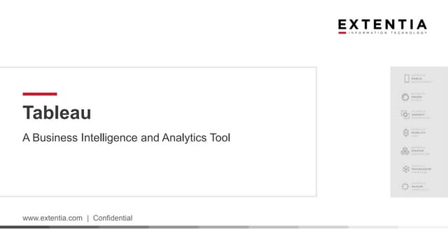 Tableau: A Business Intelligence and Analytics Software