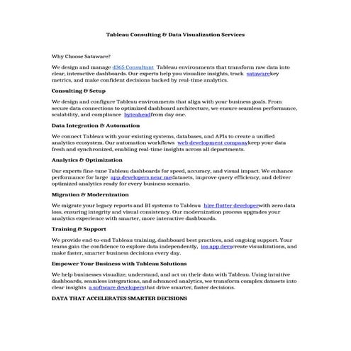 Tableau Consulting & Data Visualization Services | DOCX