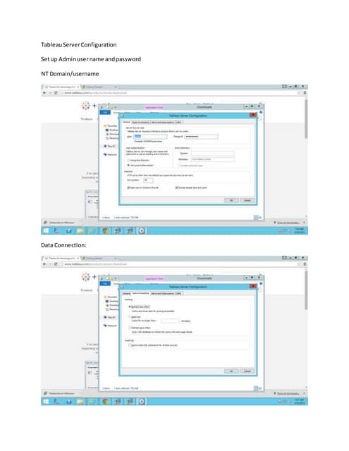 Tableau 8.3 server configuration