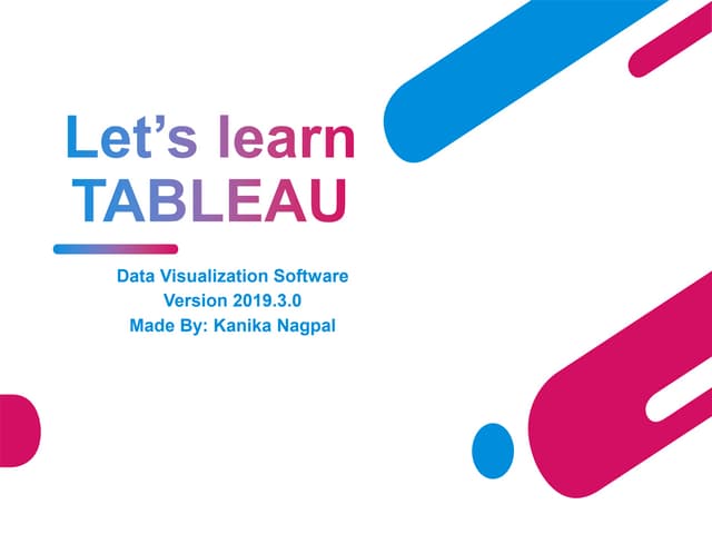 Introduction to Tableau