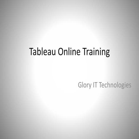 Tableau online training