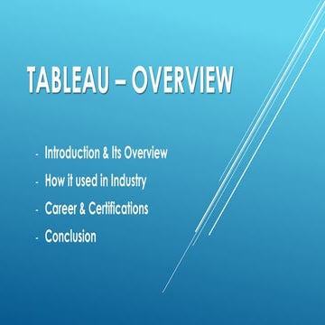 Tableau overview - EraEdge