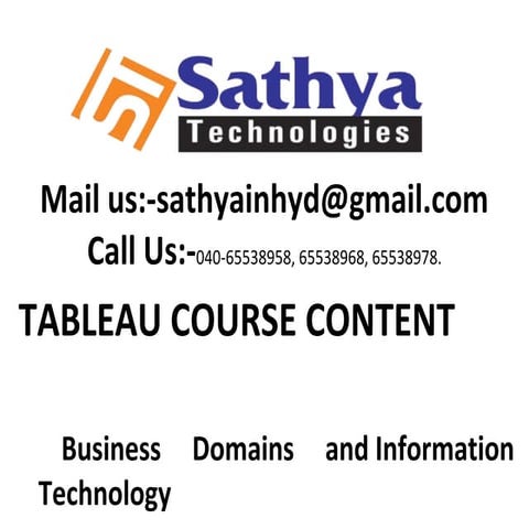 Tableau training in hyderabad