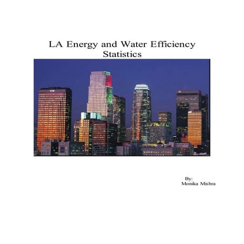 LA Energy and Water Efficiency Statistics using Tableau