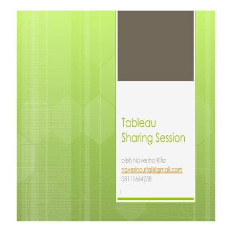 Tableau Sharing Session oleh Noverino Rifai